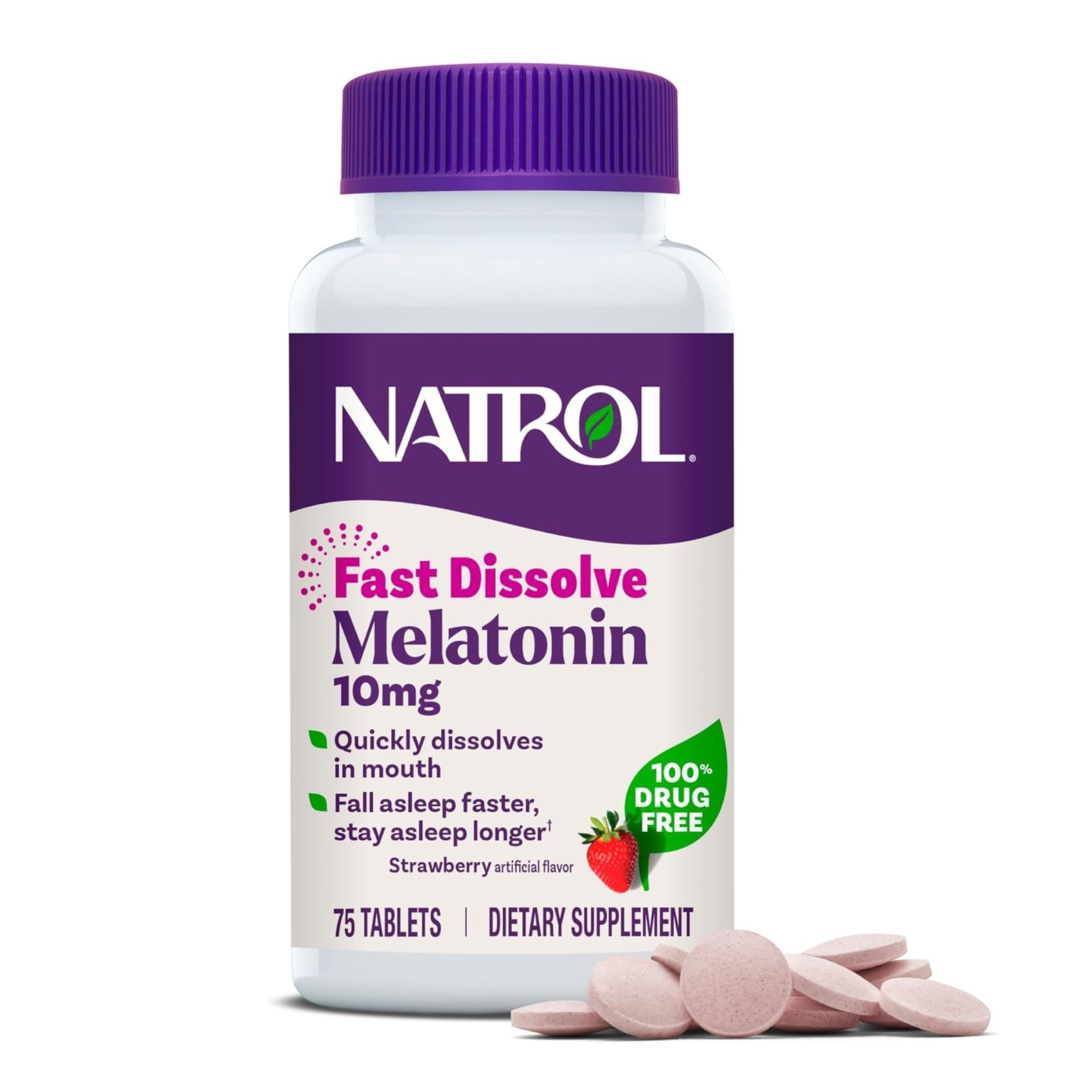 Fast Dissolve Melatonin 10mg – Strawberry – 75ct