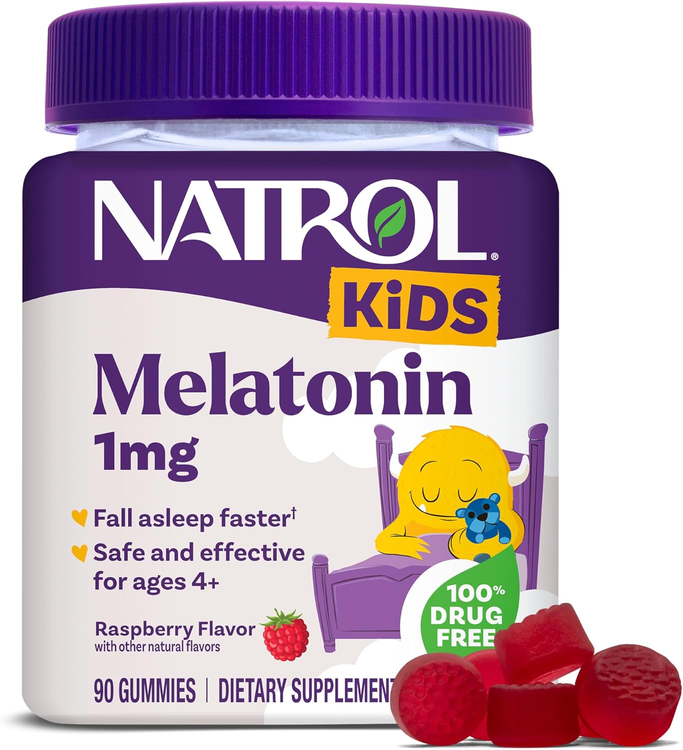 Kids Melatonin Gummies 1mg – Berry – 90ct