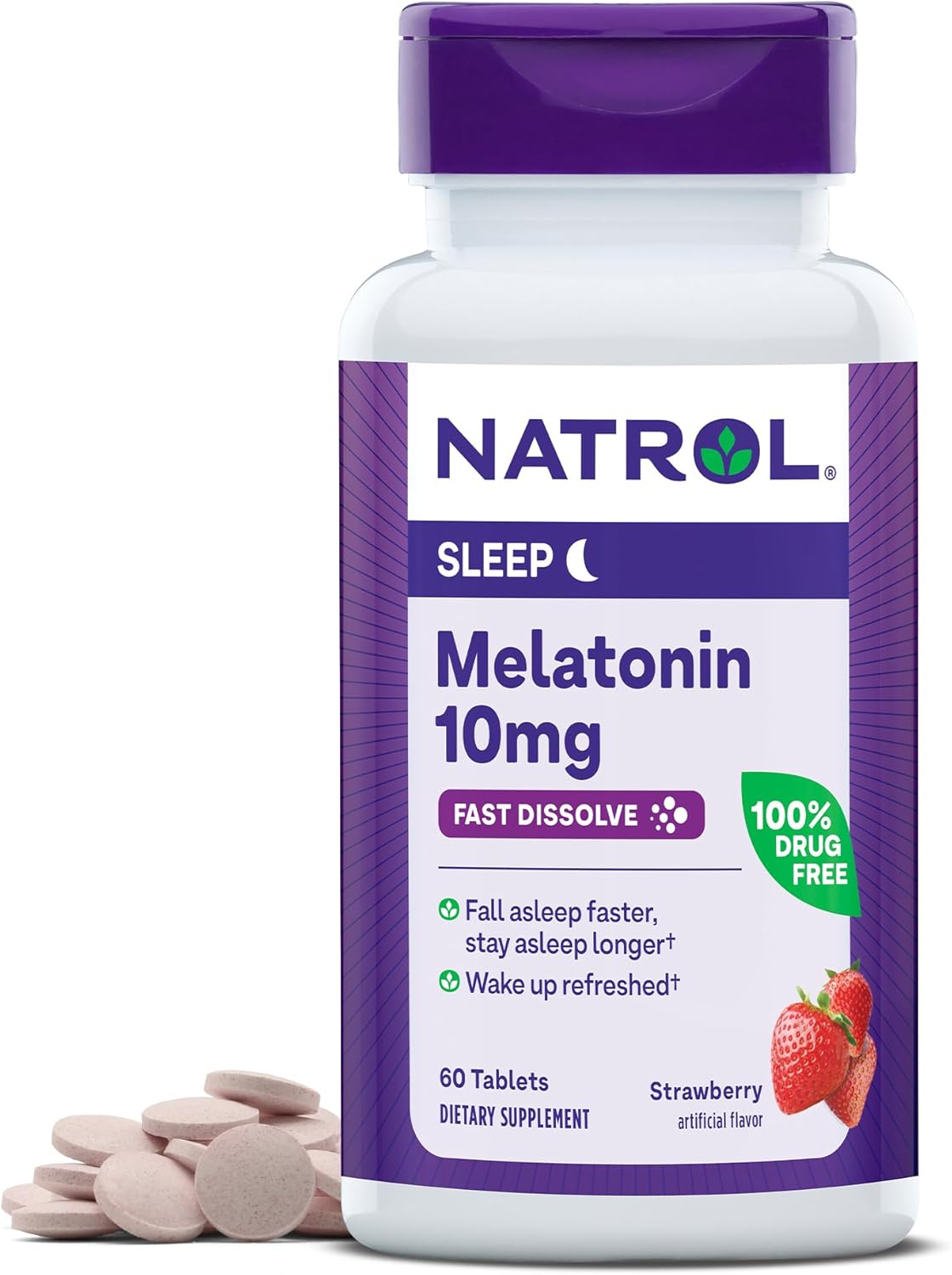 Melatonin Fast Dissolve 10mg – Strawberry – 60ct