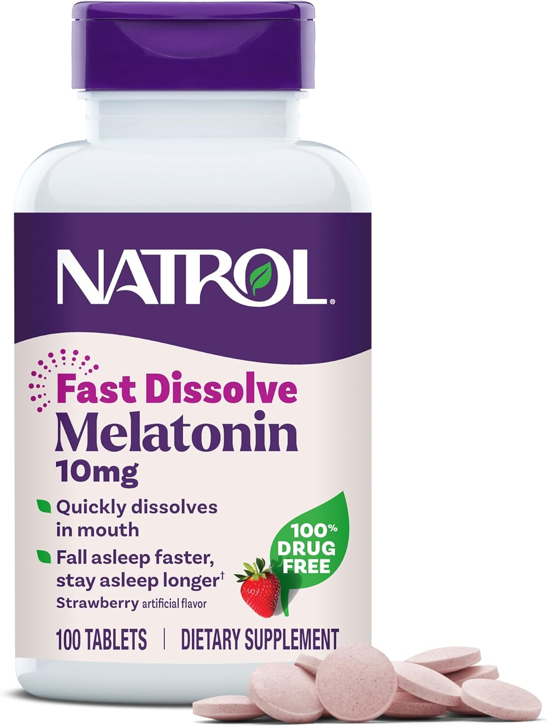 Melatonin Fast Dissolve 10mg – Strawberry – 100ct