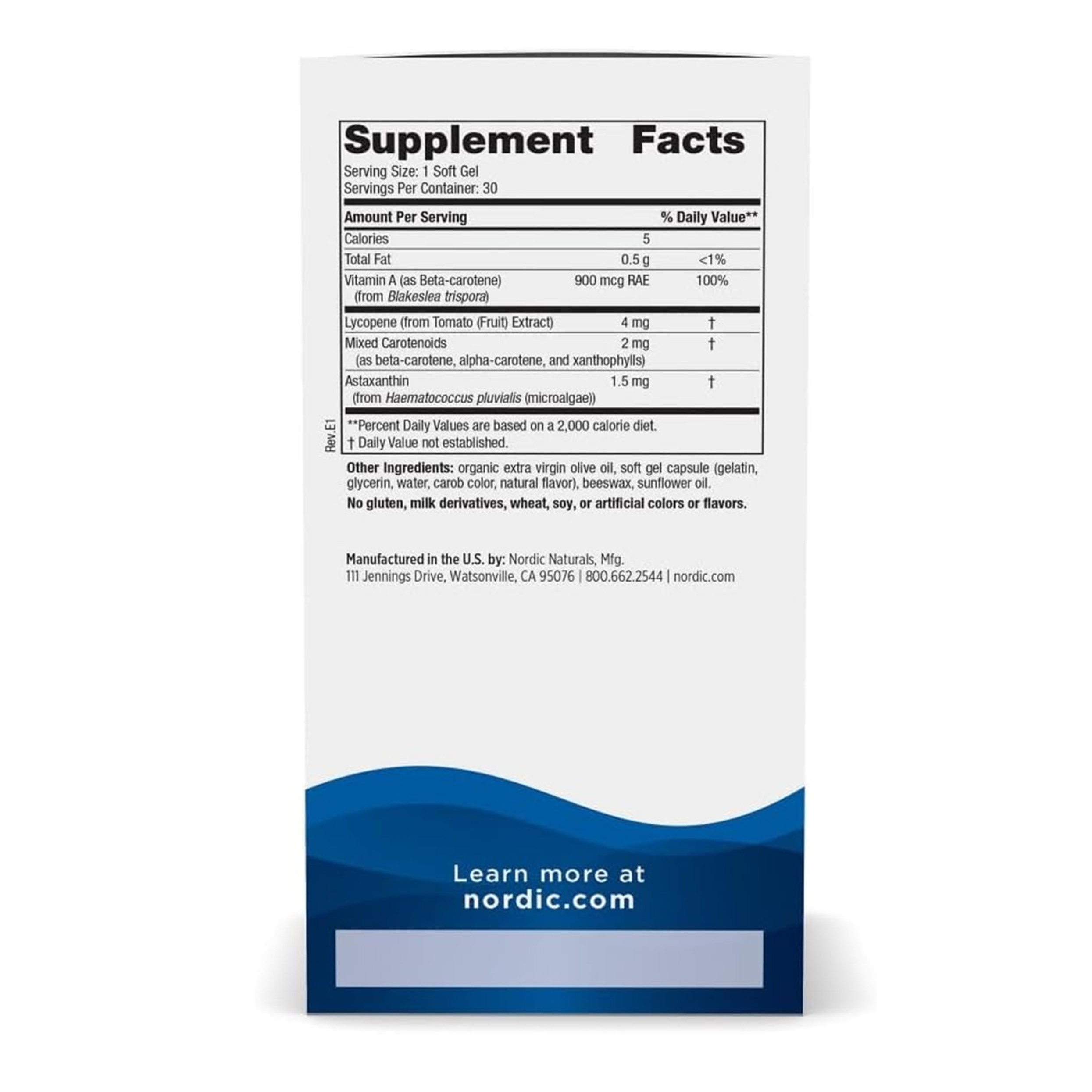 Vitamin A + Carotenoids – 30 Softgels alternate view