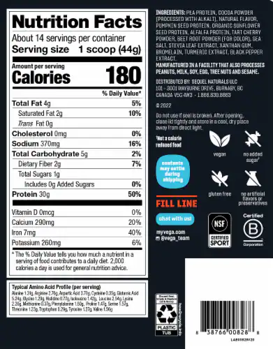 Sport Protein Powder – Chocolate – 27.8oz alternate view