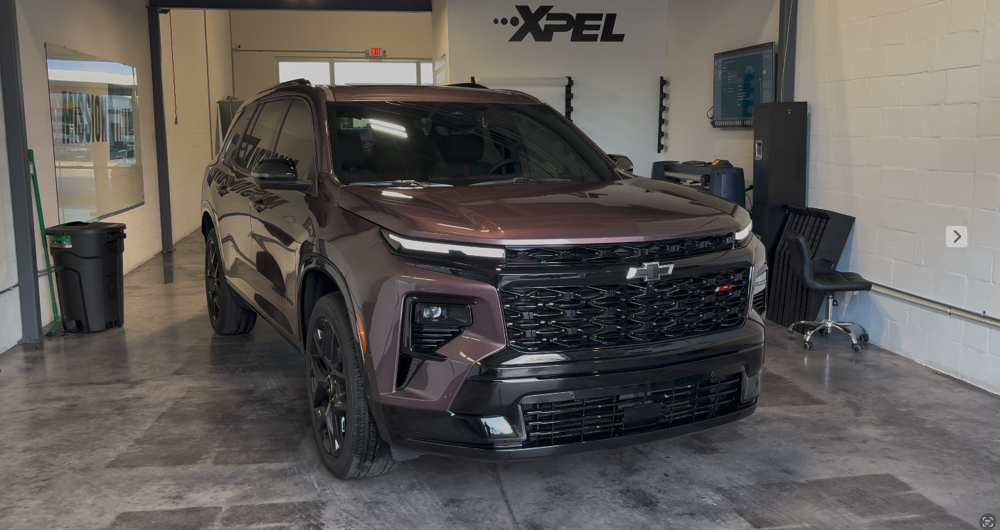 2025 Chevrolet Traverse RS in the Mission Tint shop, second view