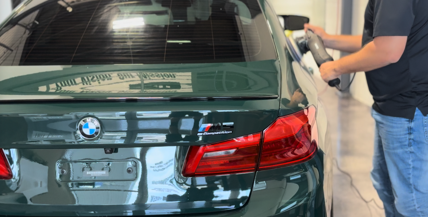 2020 BMW M5 Competition after window tint, paint protection film and ceramic coating at Mission Tint