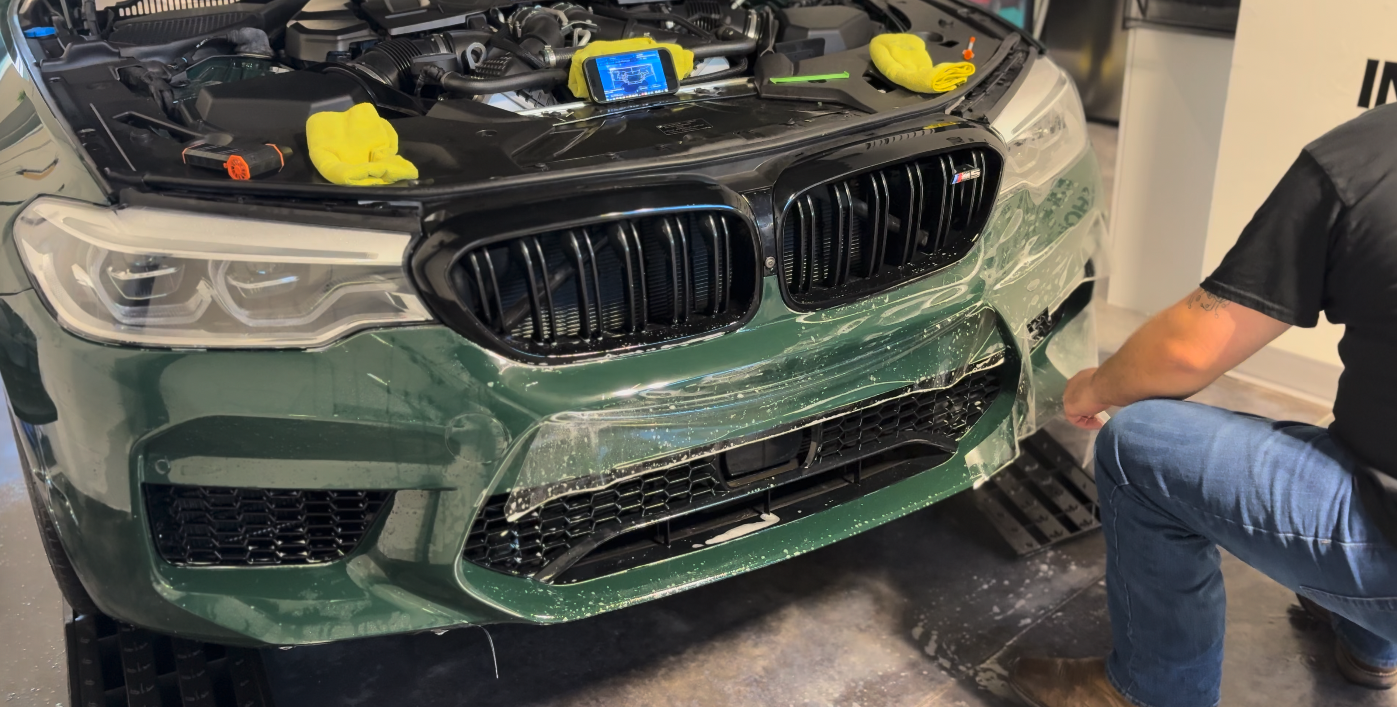 2020 BMW M5 Competition detail after paint protection film