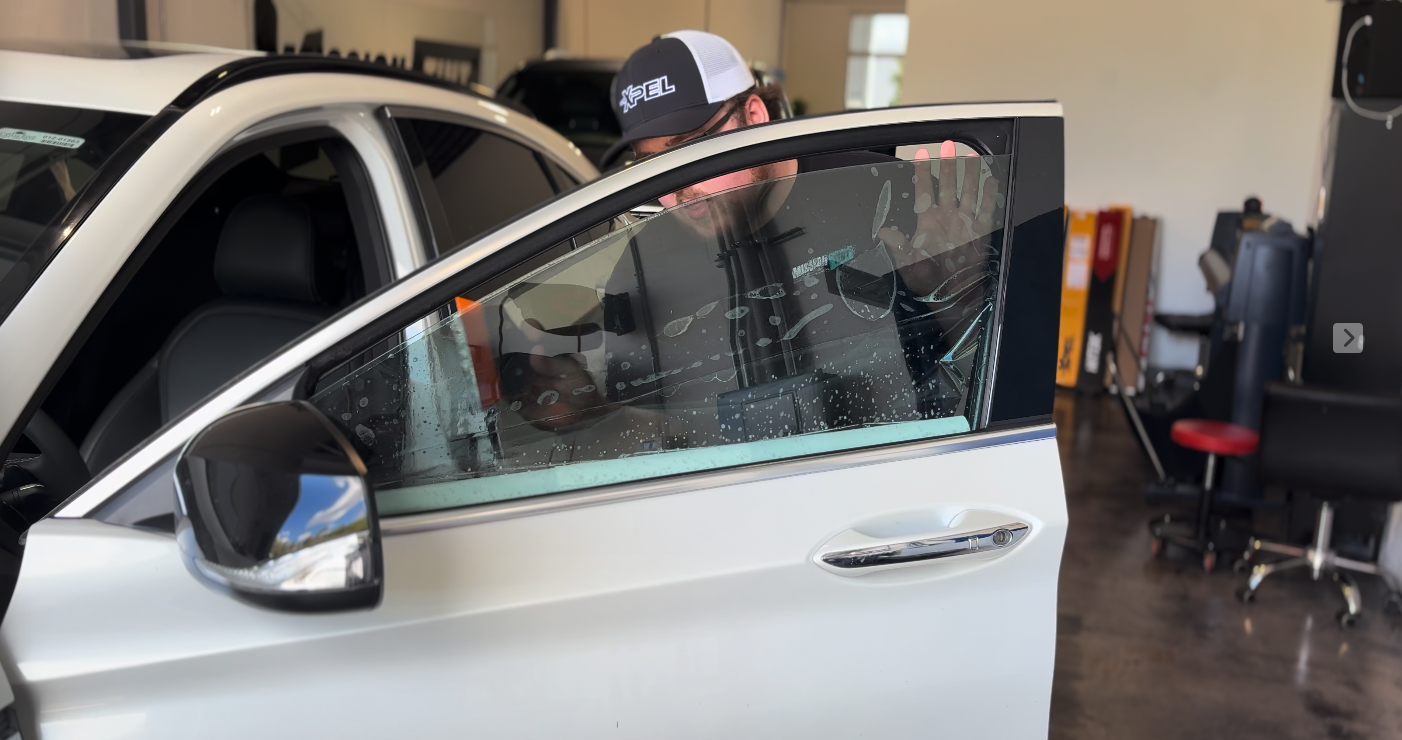 Ceramic window tint installed on a vehicle at Mission Tint