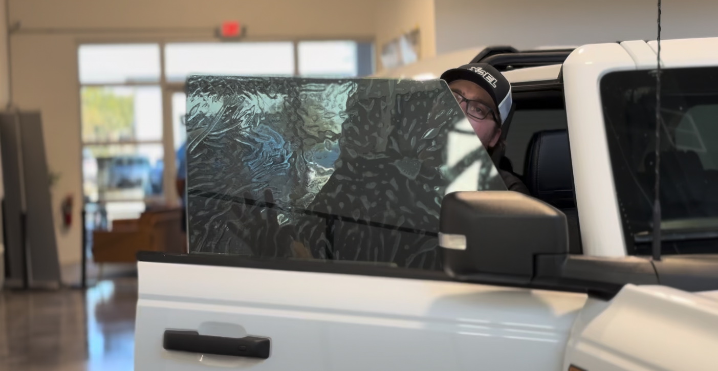 Ceramic window tint film applied to a truck at Mission Tint