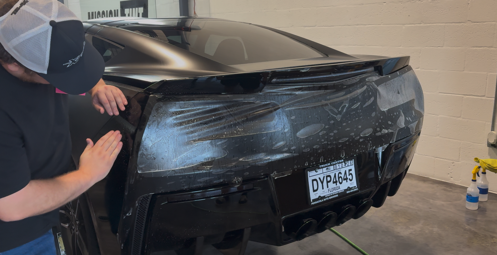 Stealth satin paint protection film install at Mission Tint