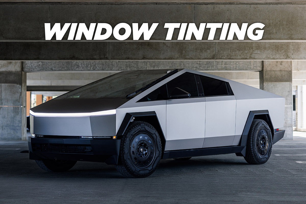 Tesla Cybertruck after window tint by Mission Tint