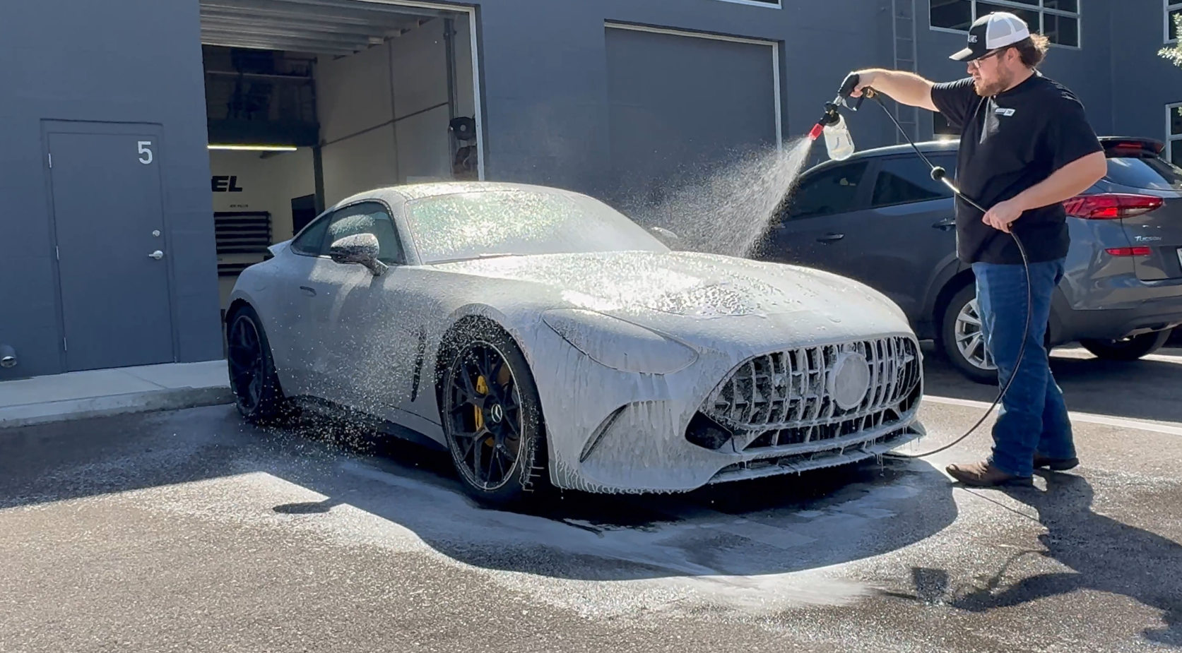 2026 Mercedes-Benz AMG GT 55 after window tint and ceramic coating at Mission Tint