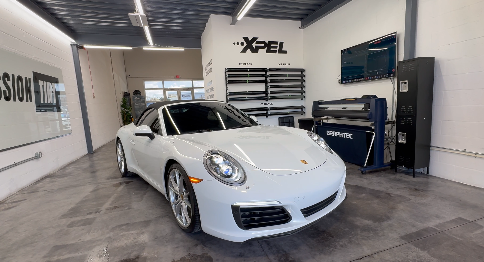 2017 Porsche 911 Turbo in the Mission Tint shop, second view