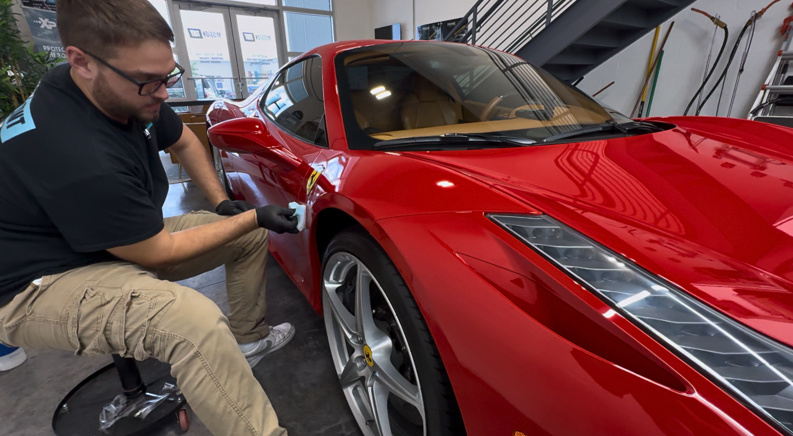 Ceramic coating gloss on a 2015 Ferrari 458 Italia Spider