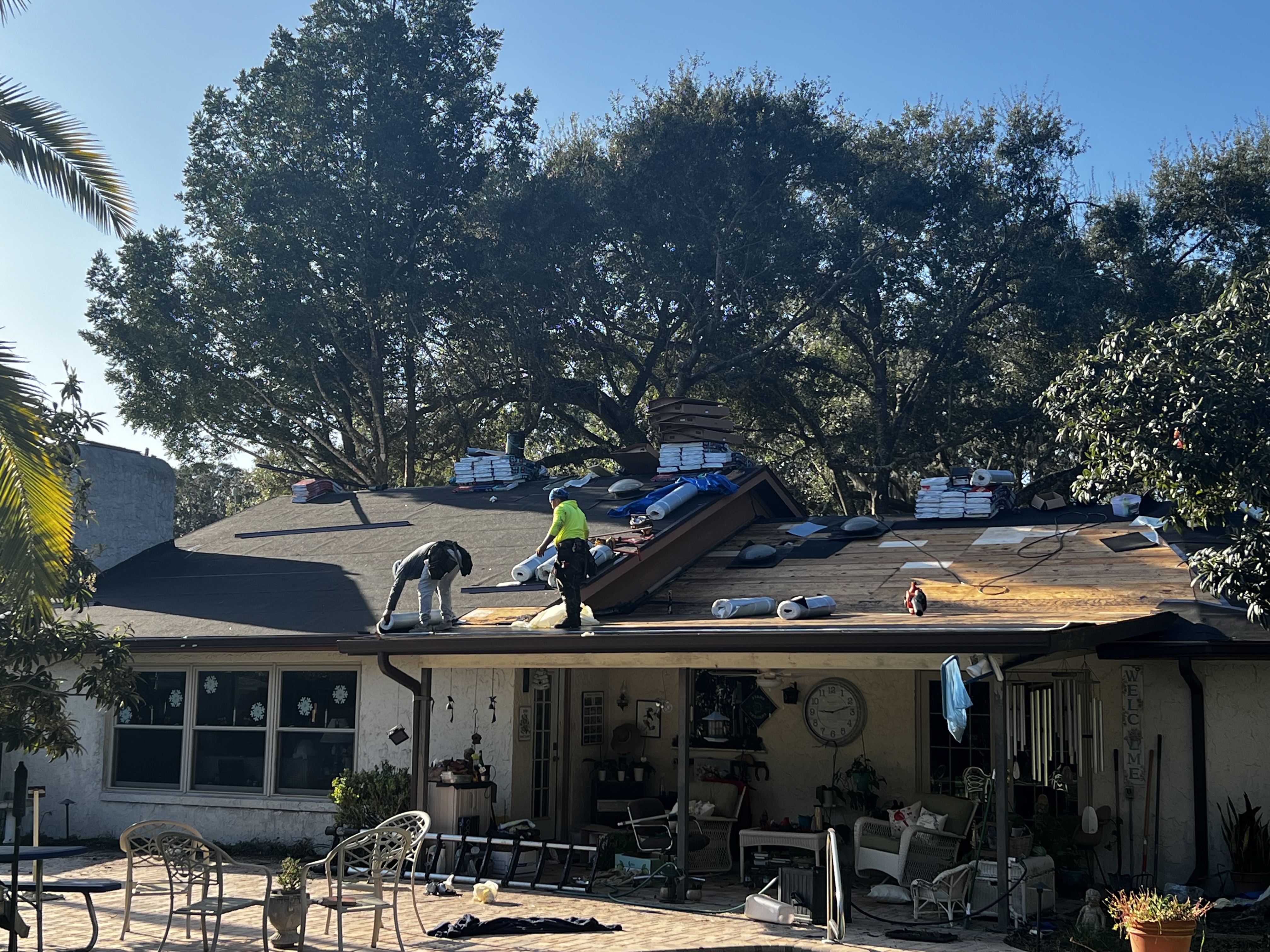 Roof repair and replacement work