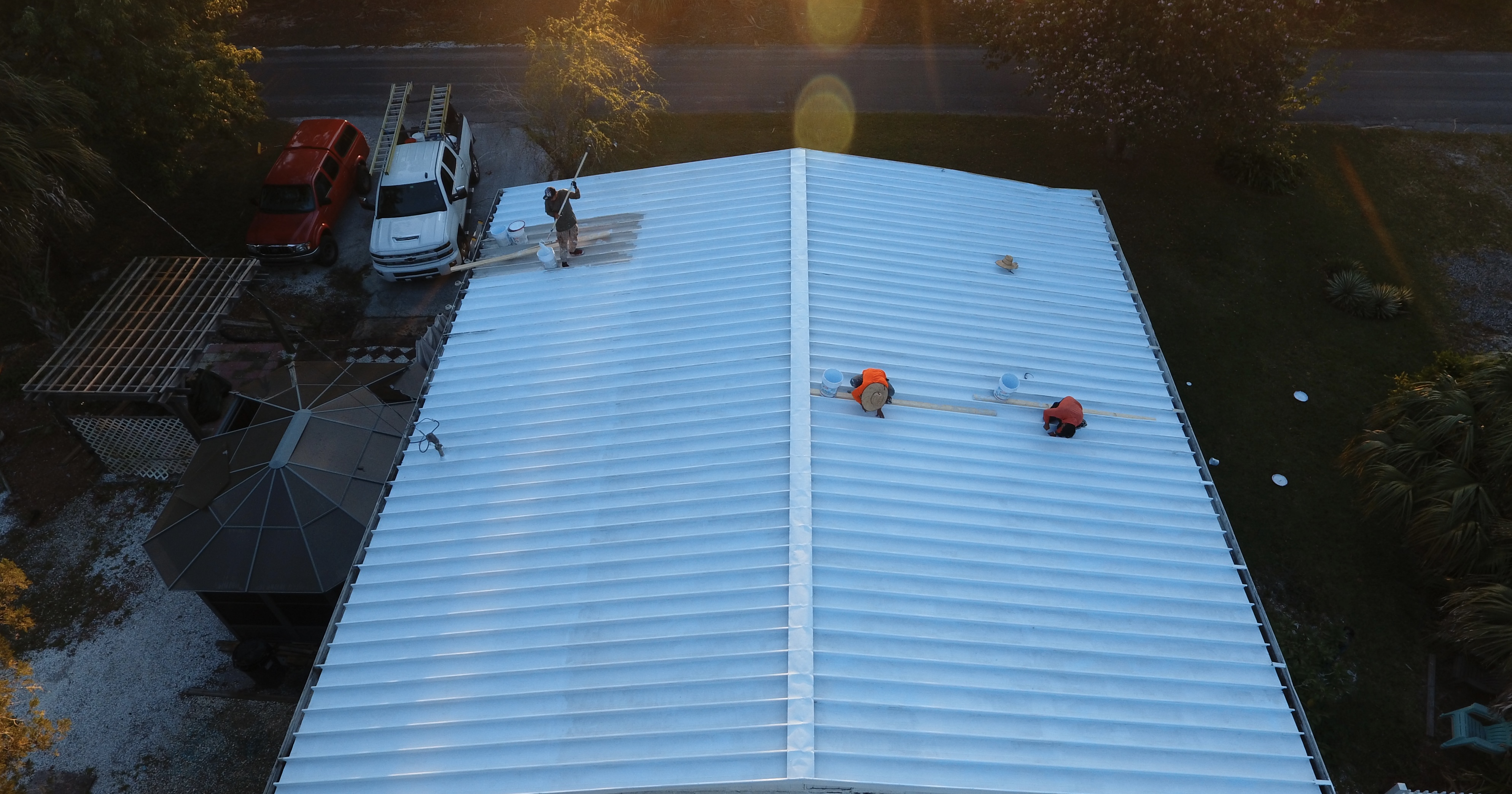 Emergency roof leak repair work by Allied Construction and Roofing