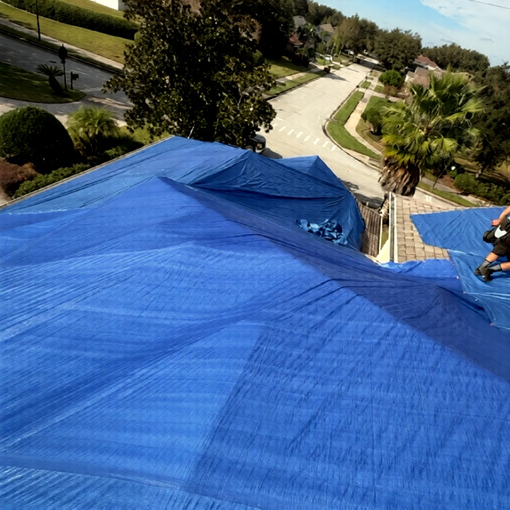 Before and after roof repair by Allied Construction and Roofing