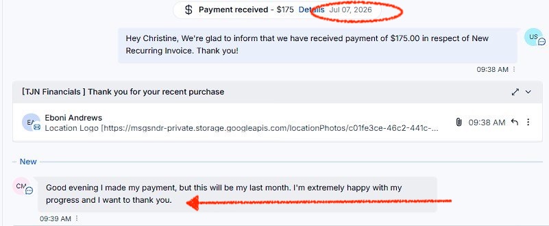 TJN Financials client result