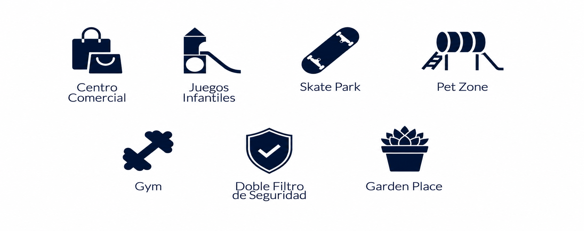 Amenidades del departamento en Parque Jardín Edificio C