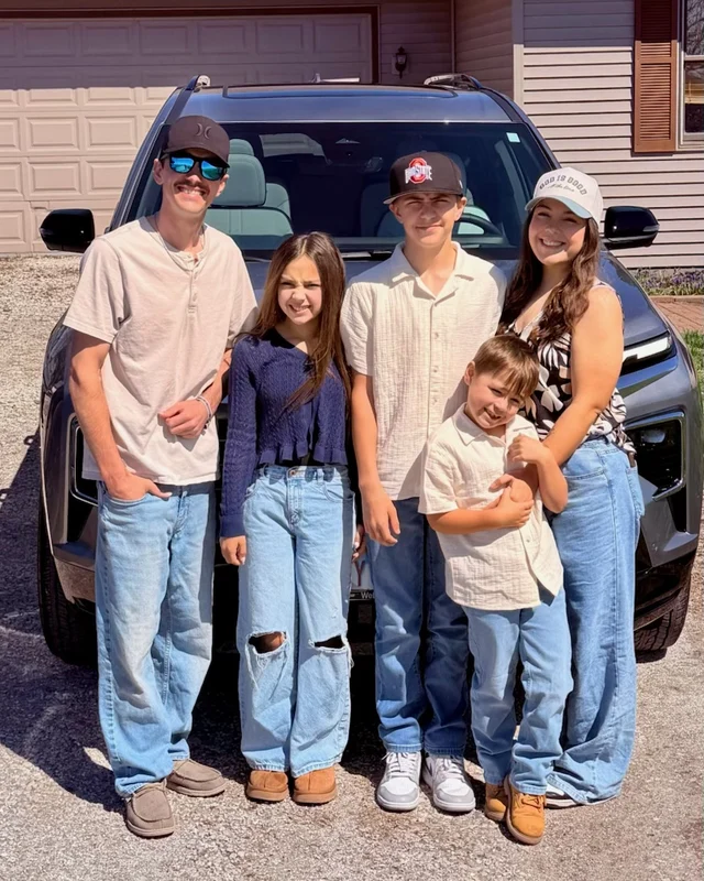 Sara Prior with her family