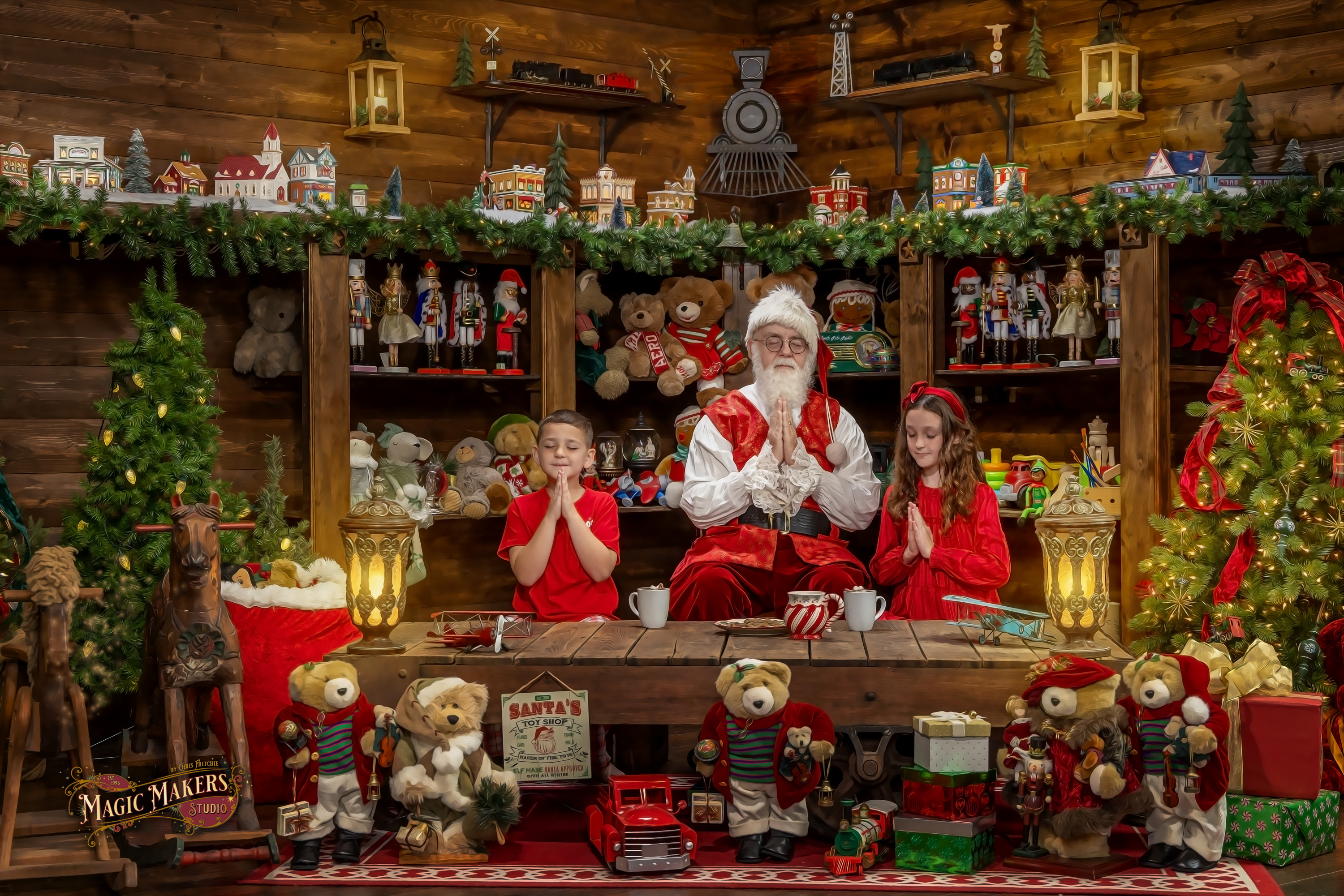 Children spending time with Santa during The Magic of Santa Christmas experience