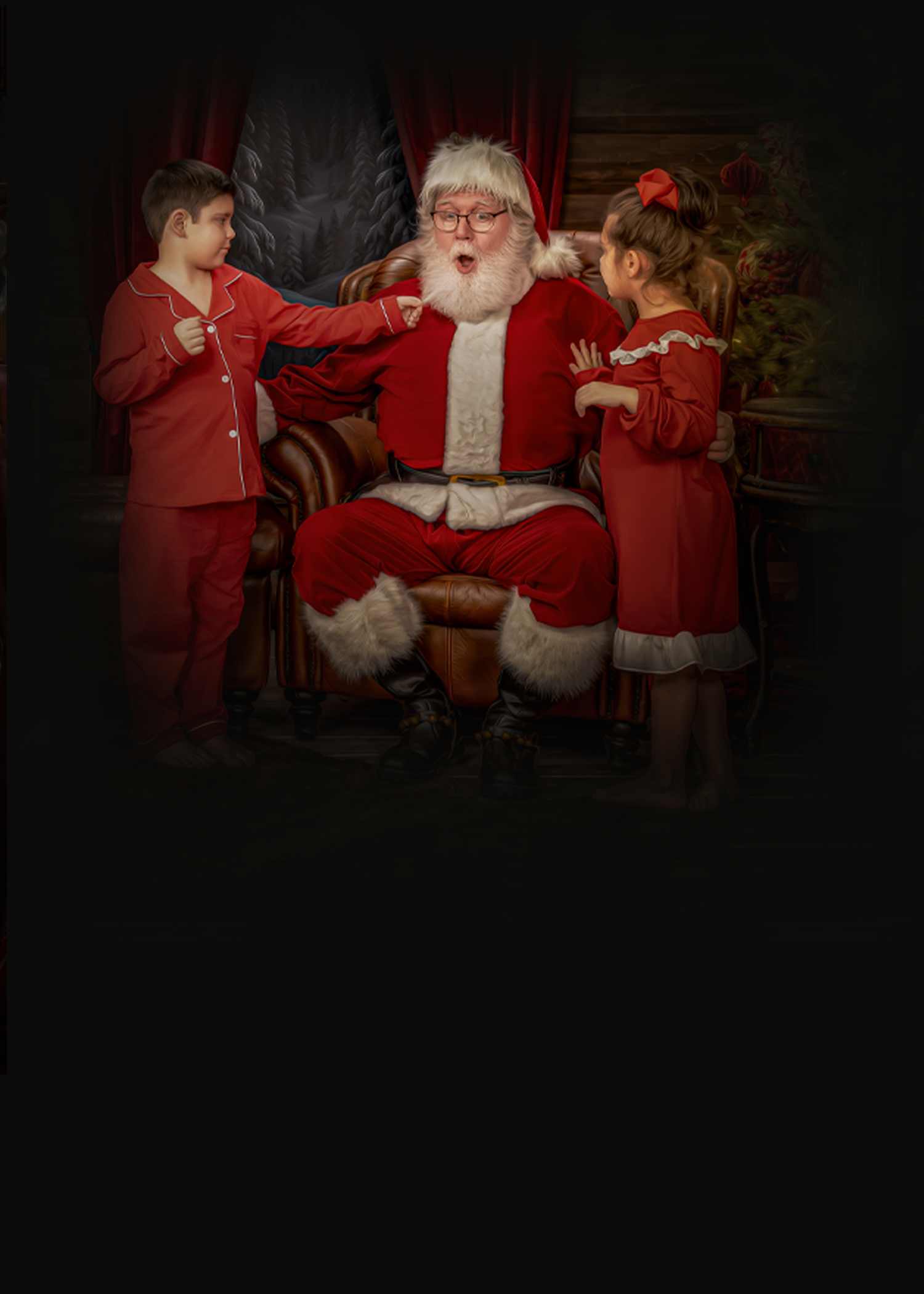 Santa Bill delighting children with a story during The Magic of Santa experience