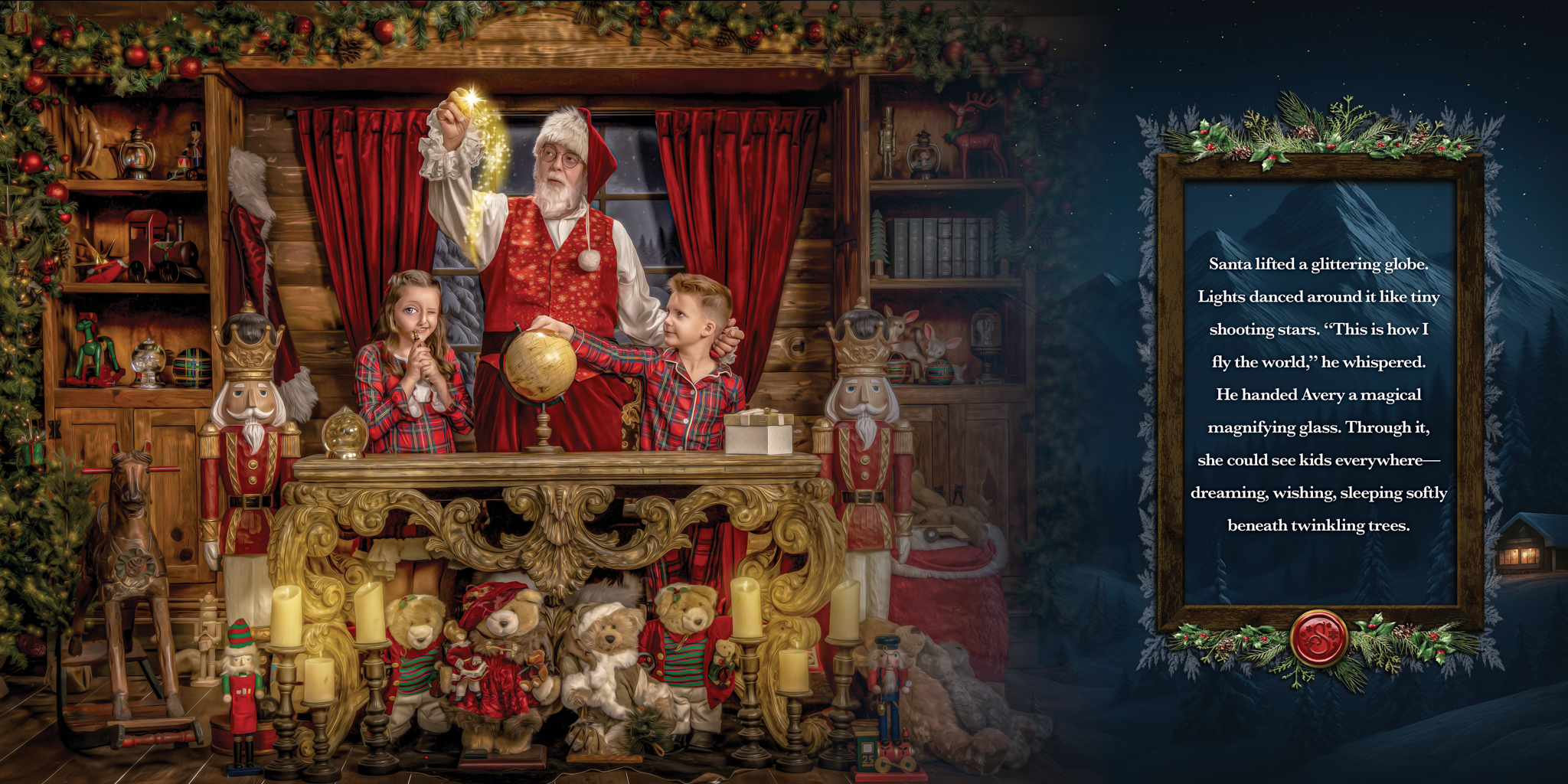 Magic of Santa personalized storybook, spread 10 of 12
