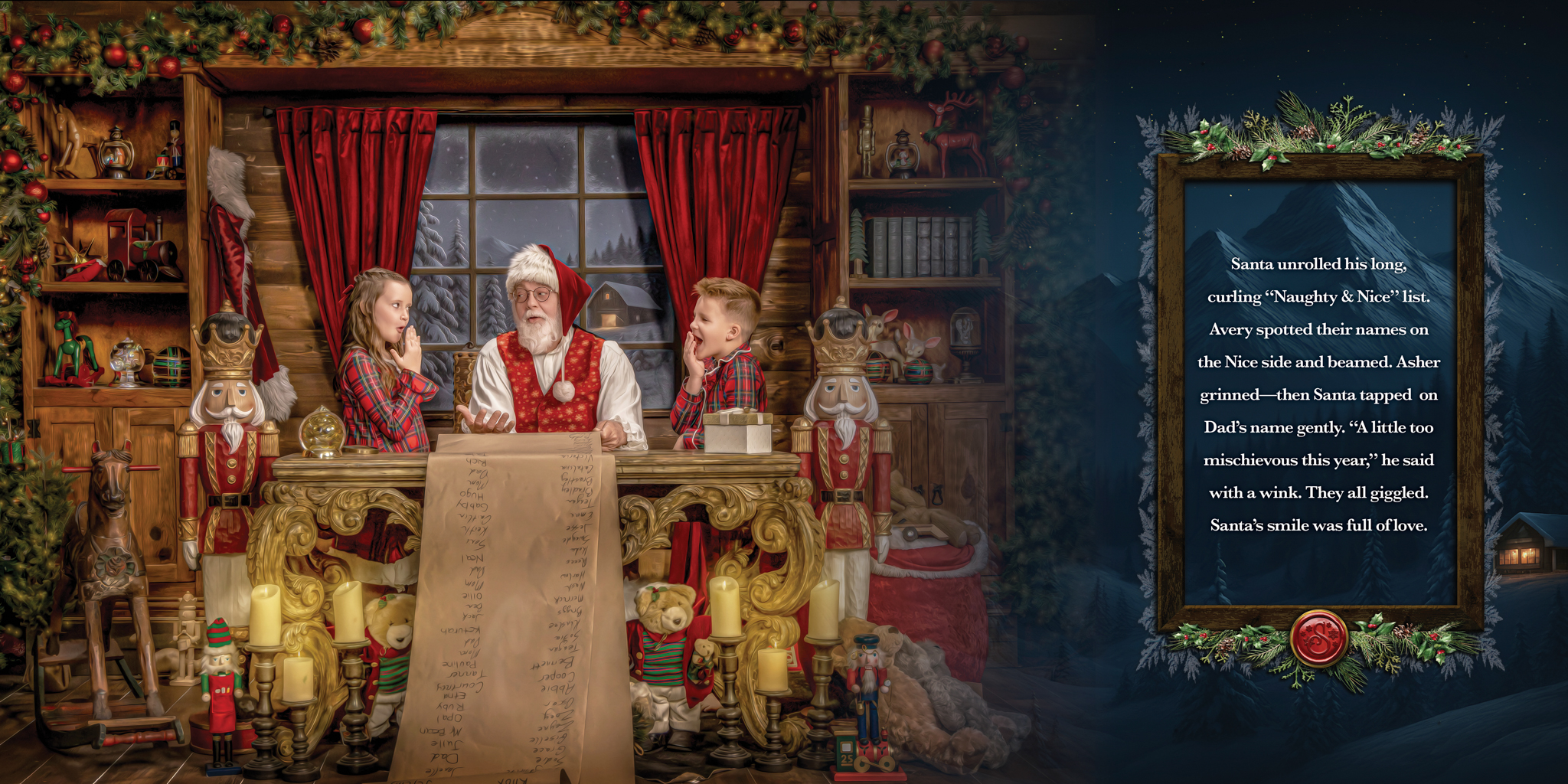 Magic of Santa personalized storybook, spread 9 of 12