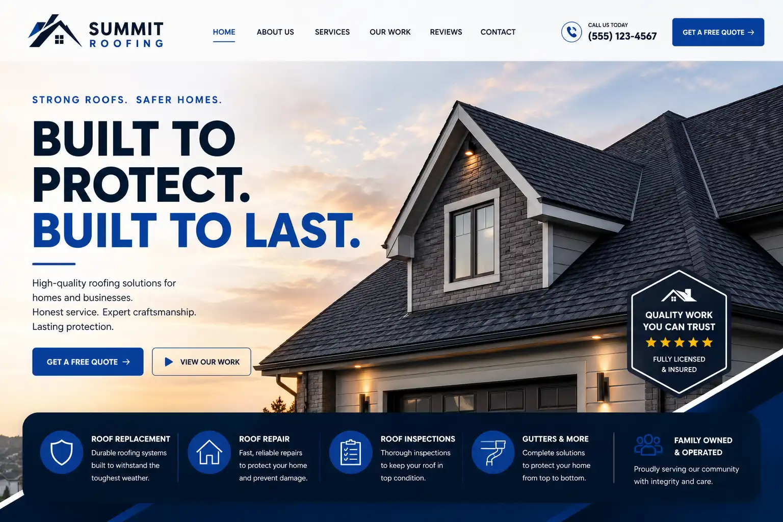 Roofing Website