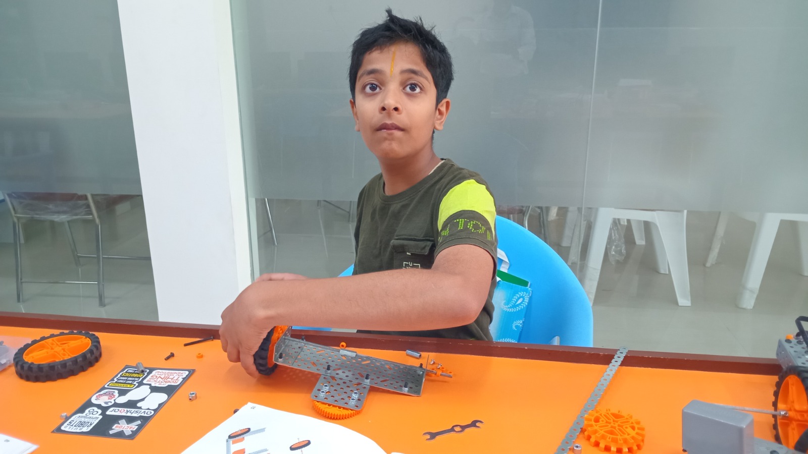 Children experimenting with electronics