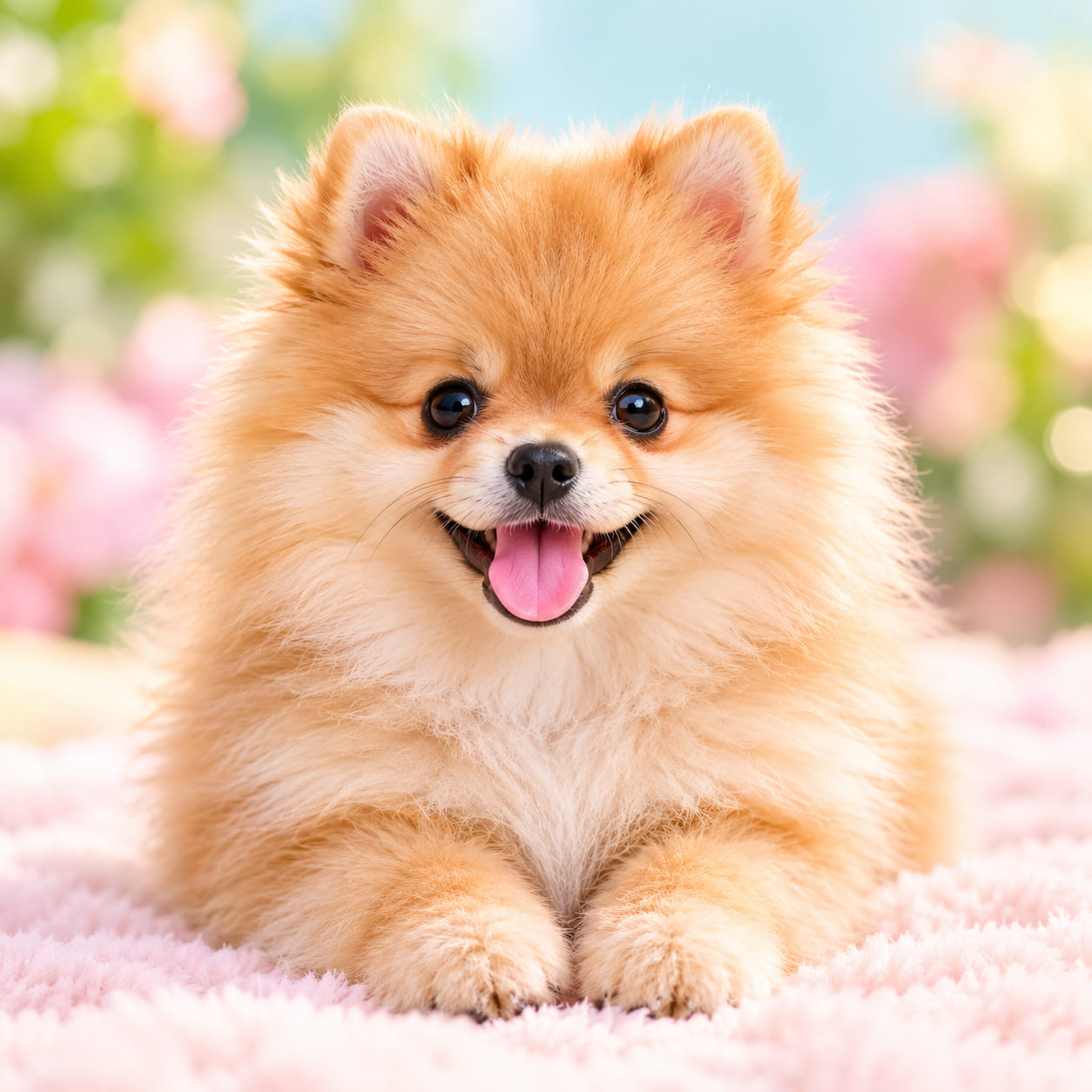 Fluffy Pomeranian puppy