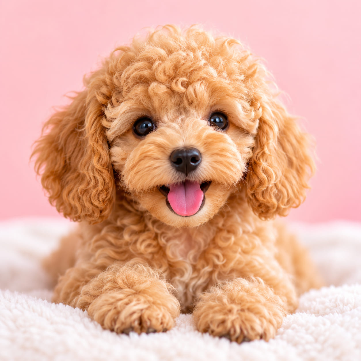 Curly coated Poodle puppy