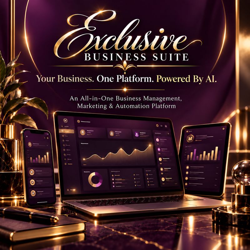 Exclusive Business Suite on a laptop, tablet and phone