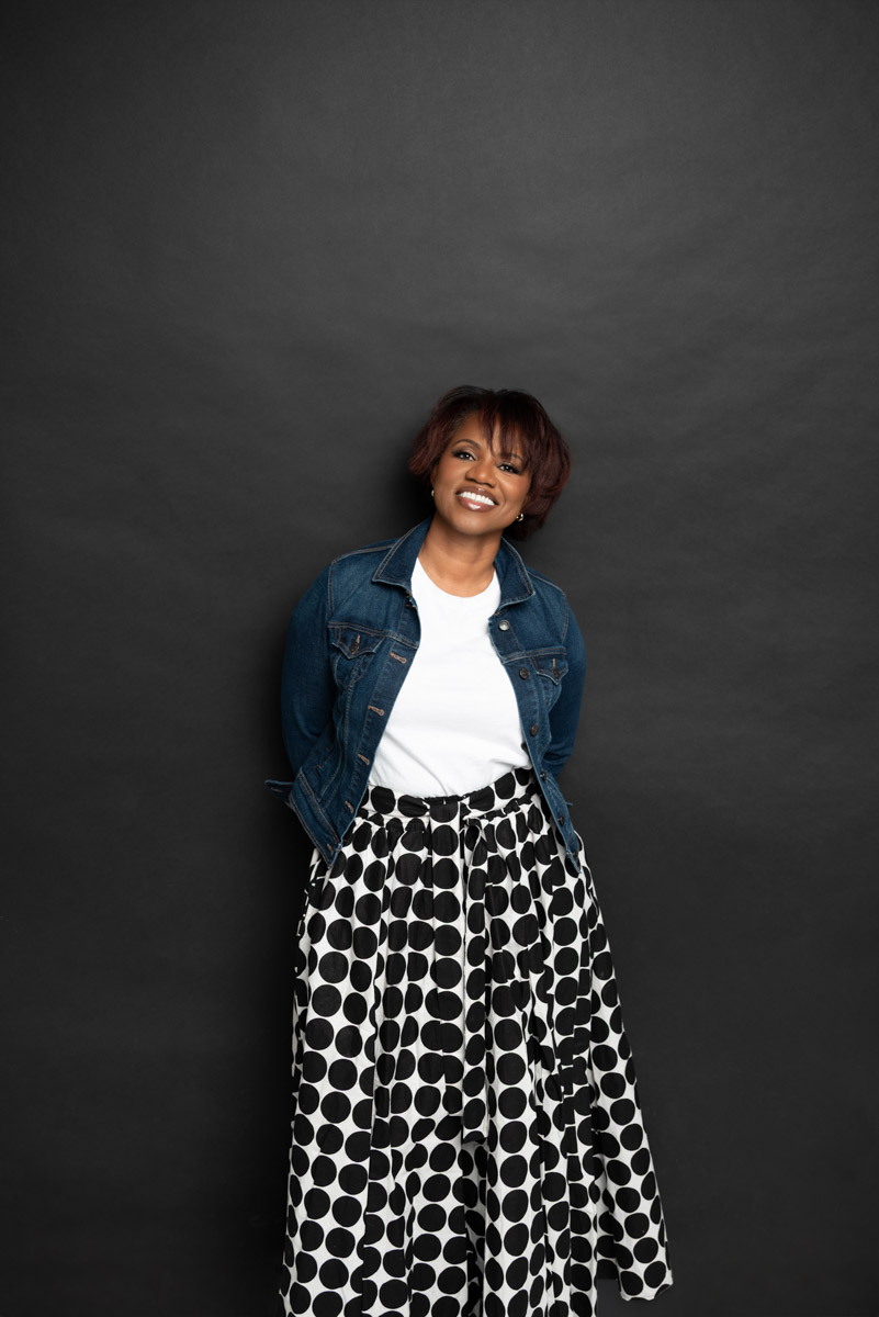 Professional branding photo of counselor Davina, who initially said she was not photogenic, during her Kansas City headshot and branding session.