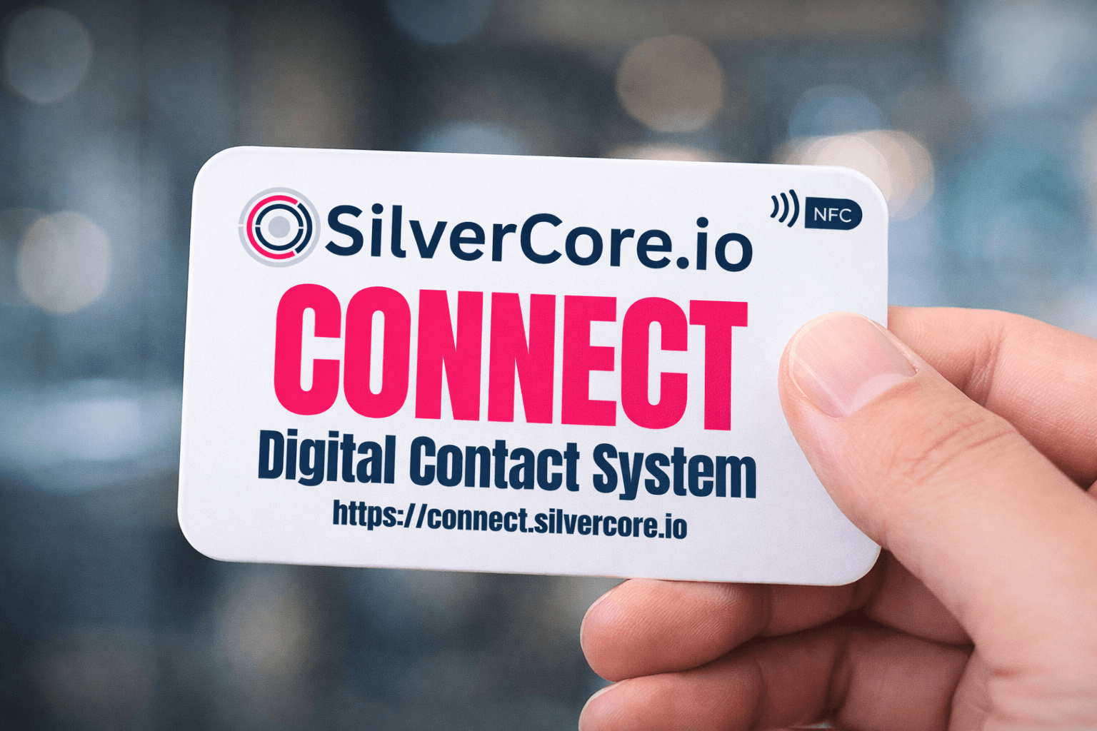 SilverCore Connect Card NFC business card