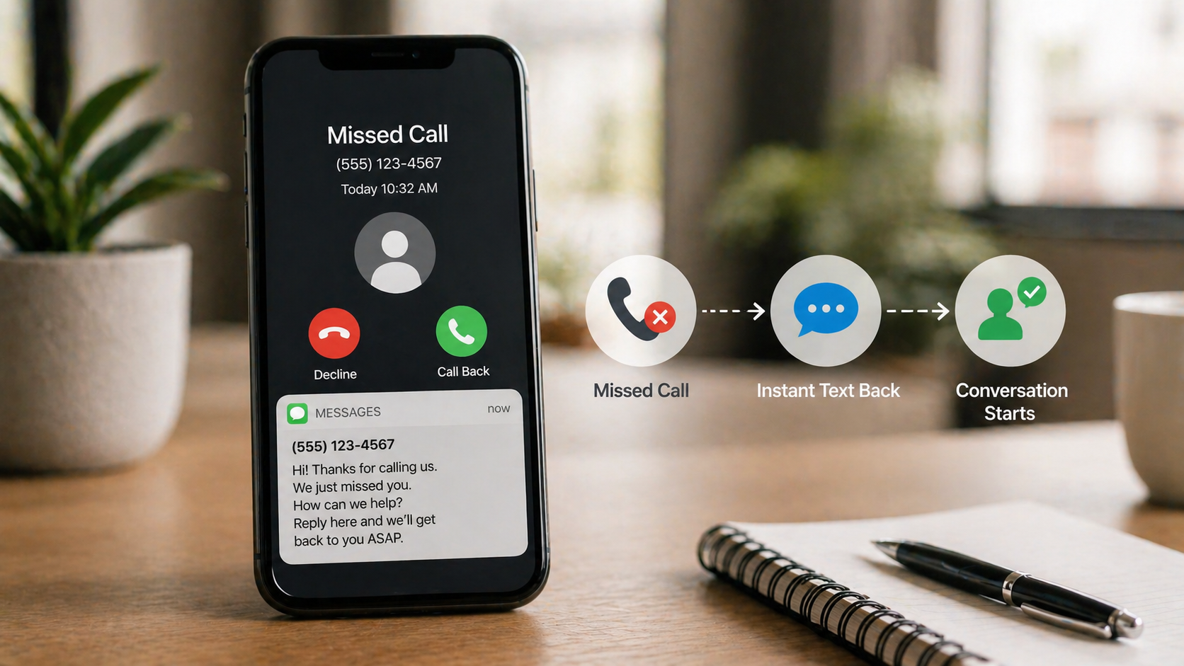 Missed Call Text Back