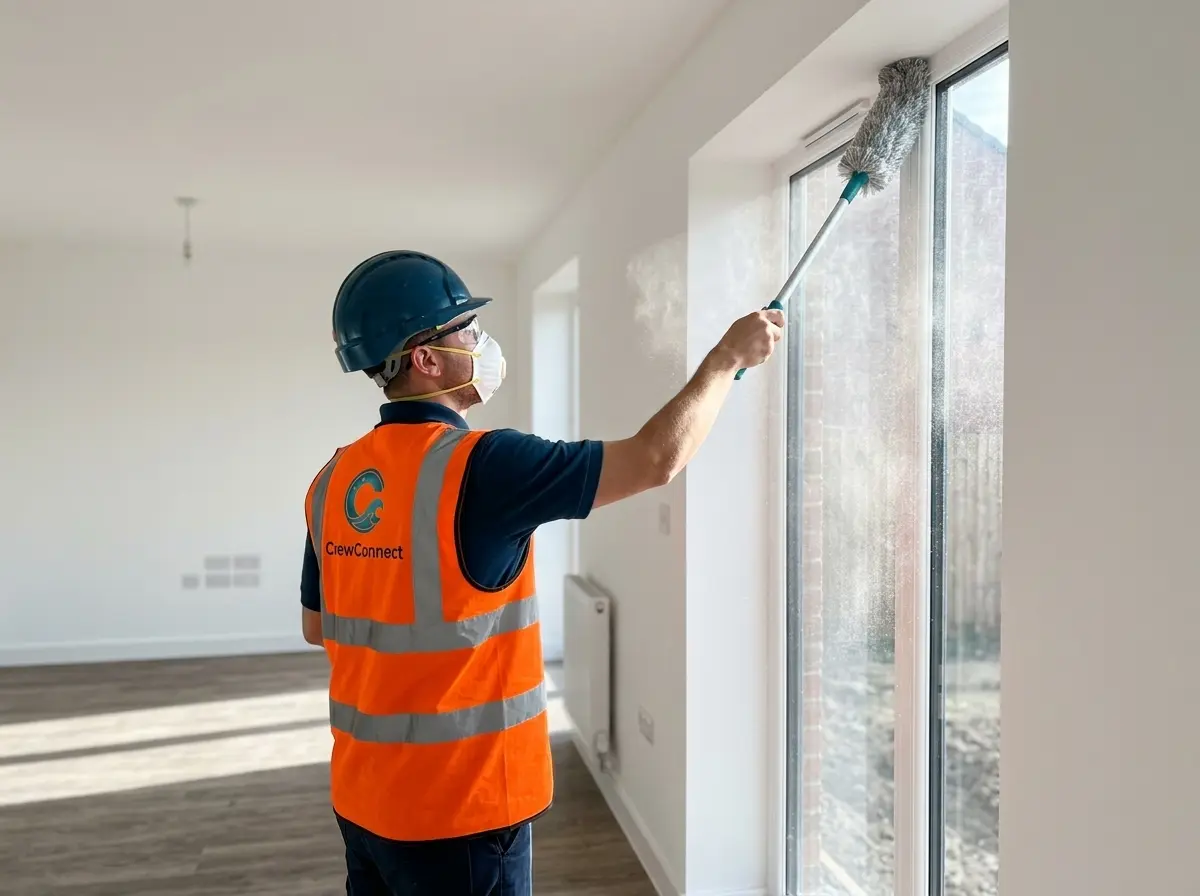 Post-construction site cleaning