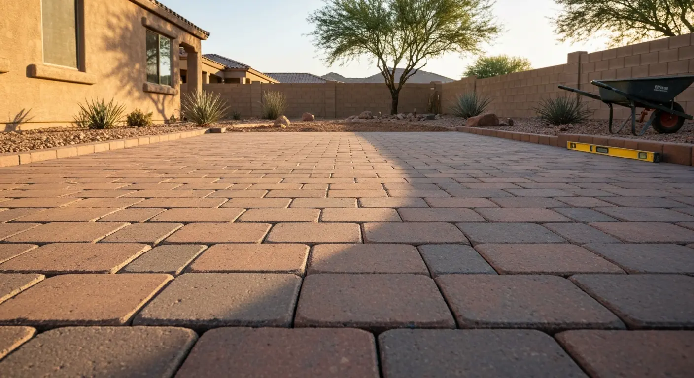 Paver patio installation in Avondale