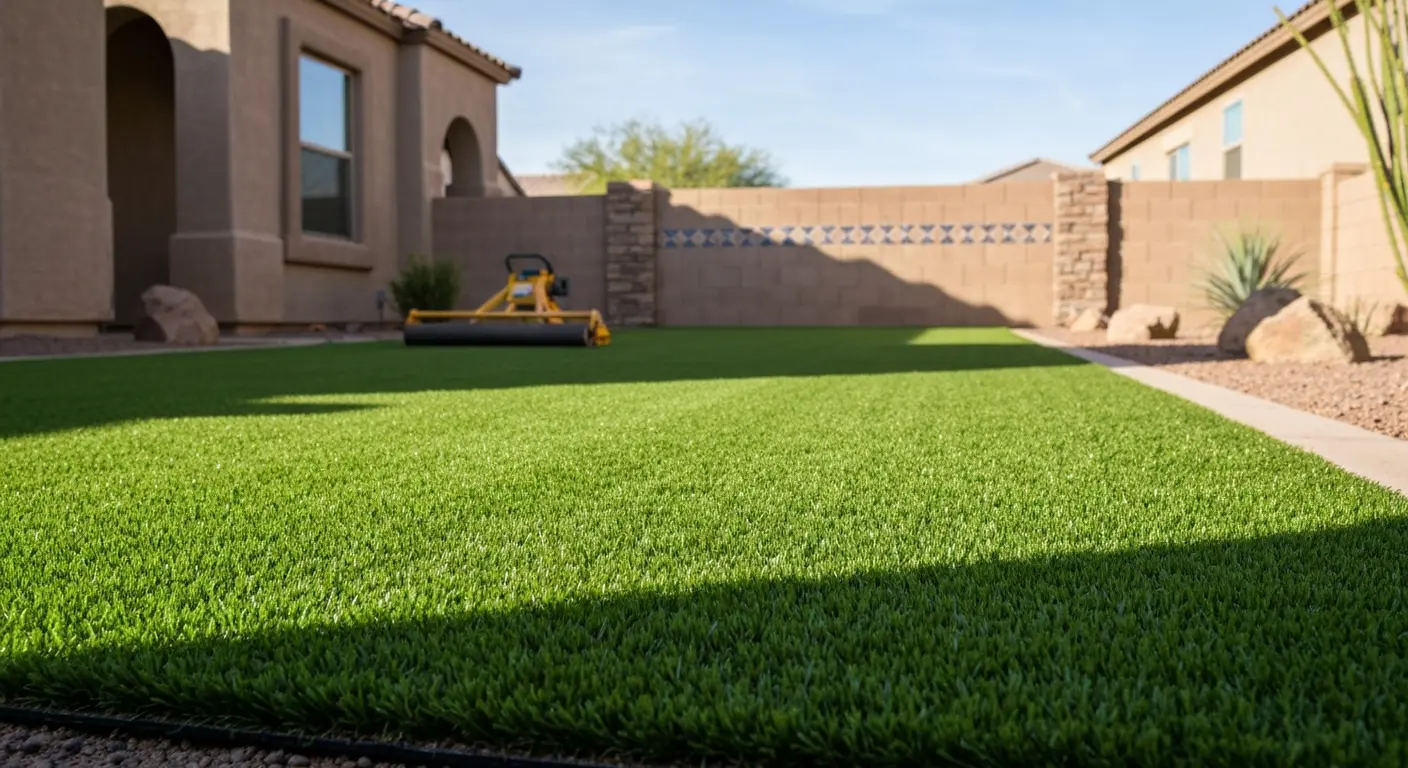 Pet-friendly artificial turf yard