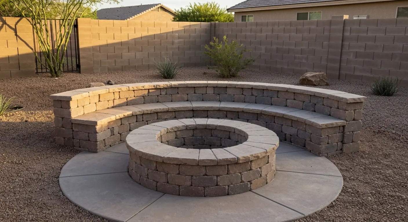 Fire pit seating area