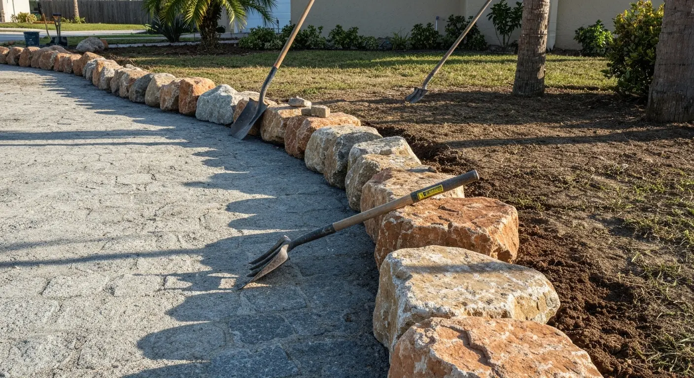 Decorative rock landscape