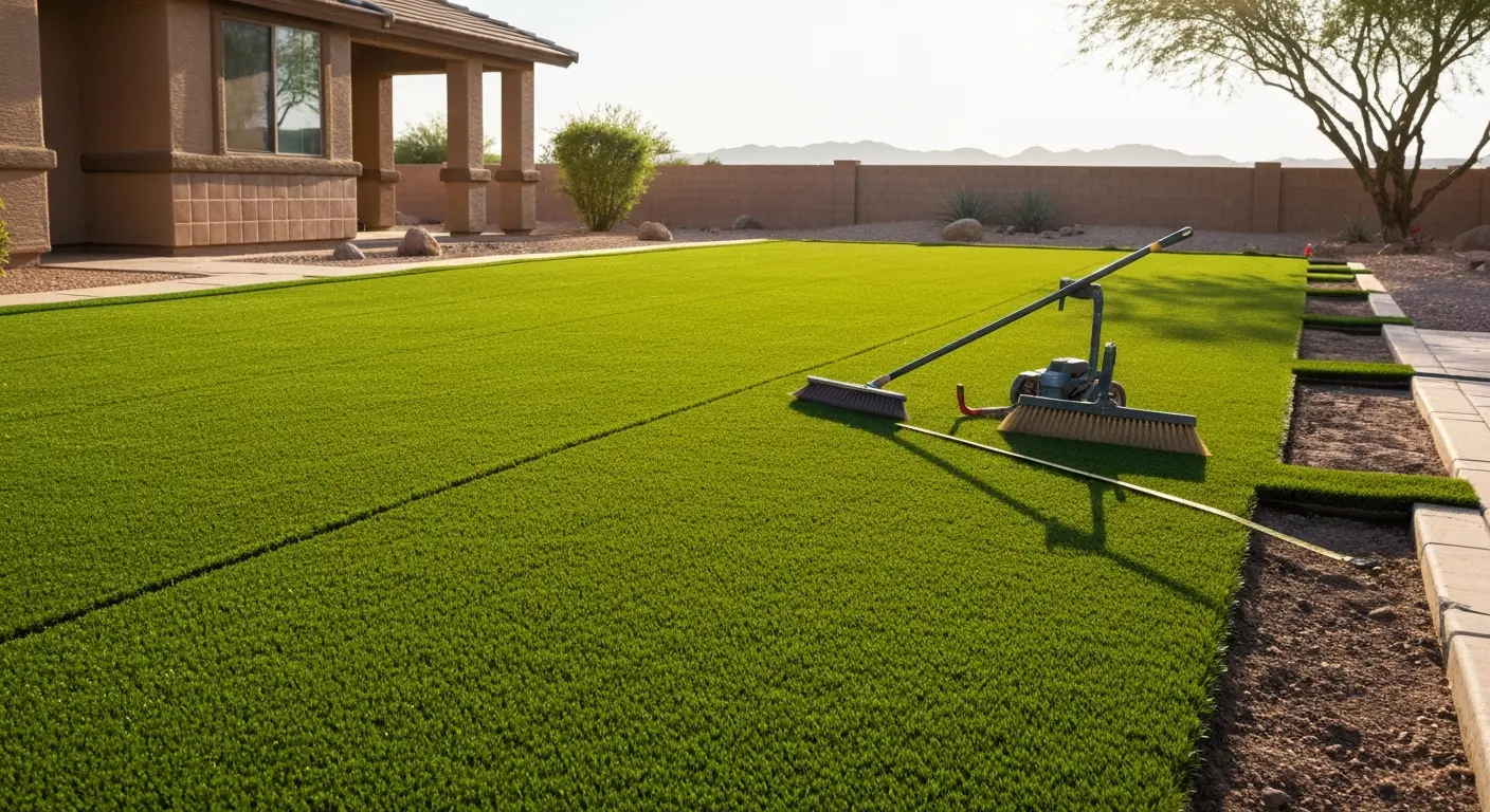Artificial turf installation