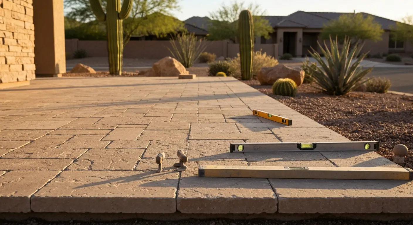 Natural stone patio
