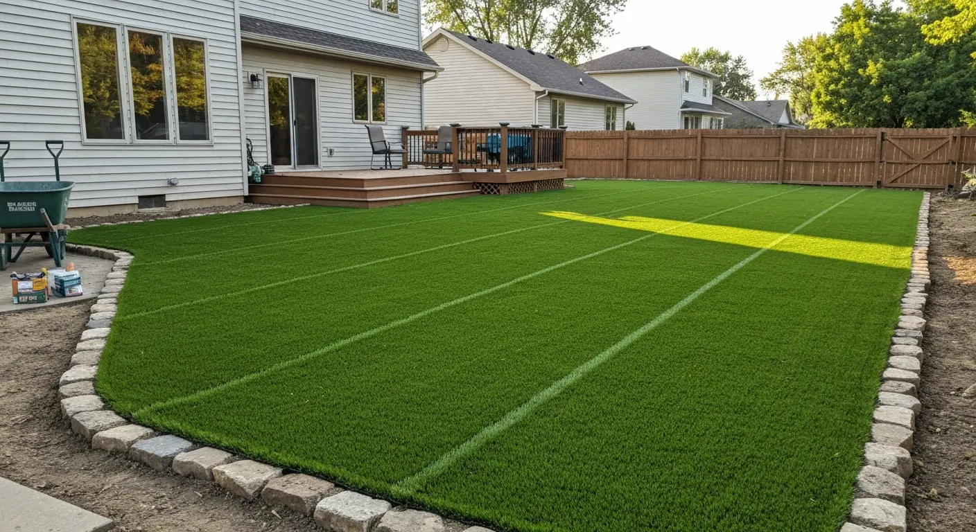 Artificial turf yard