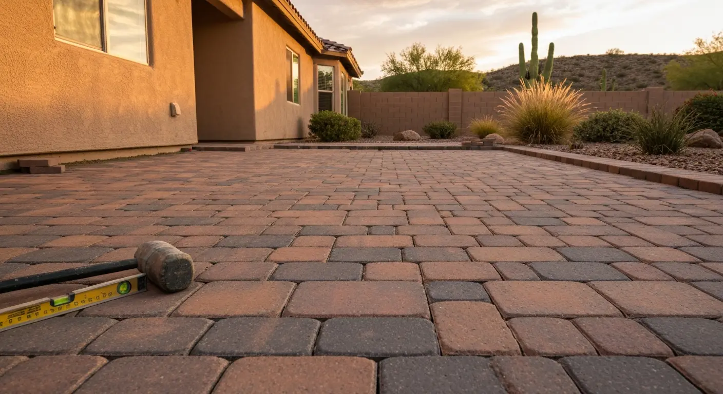 Paver patio installation