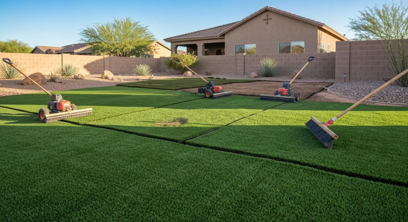 Artificial turf installation