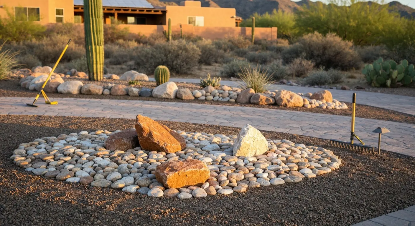 Decorative rock installation
