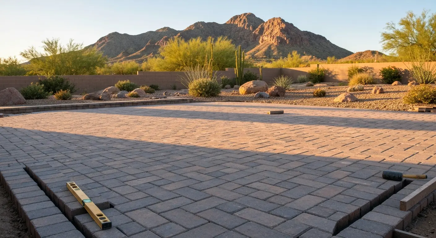 Paver patio installation