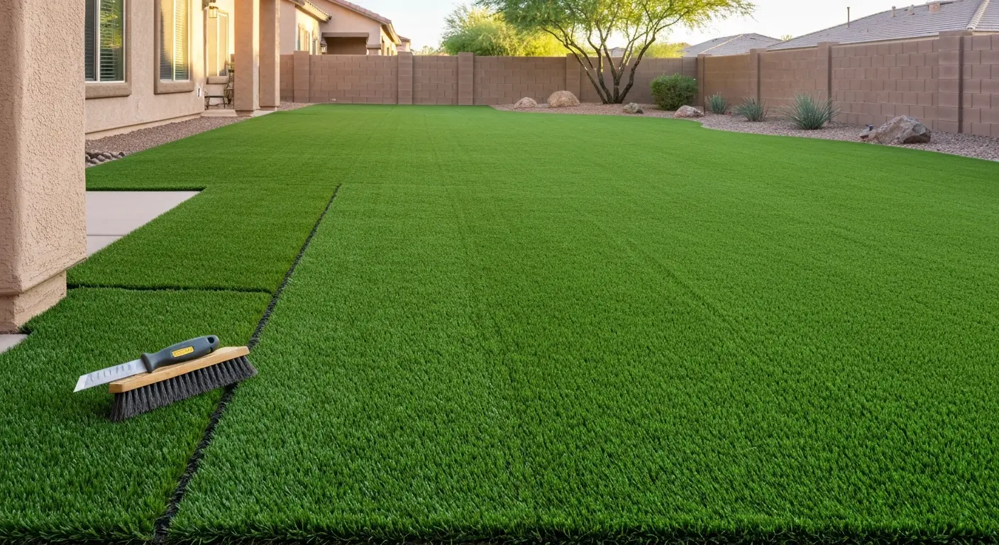 Artificial turf installation