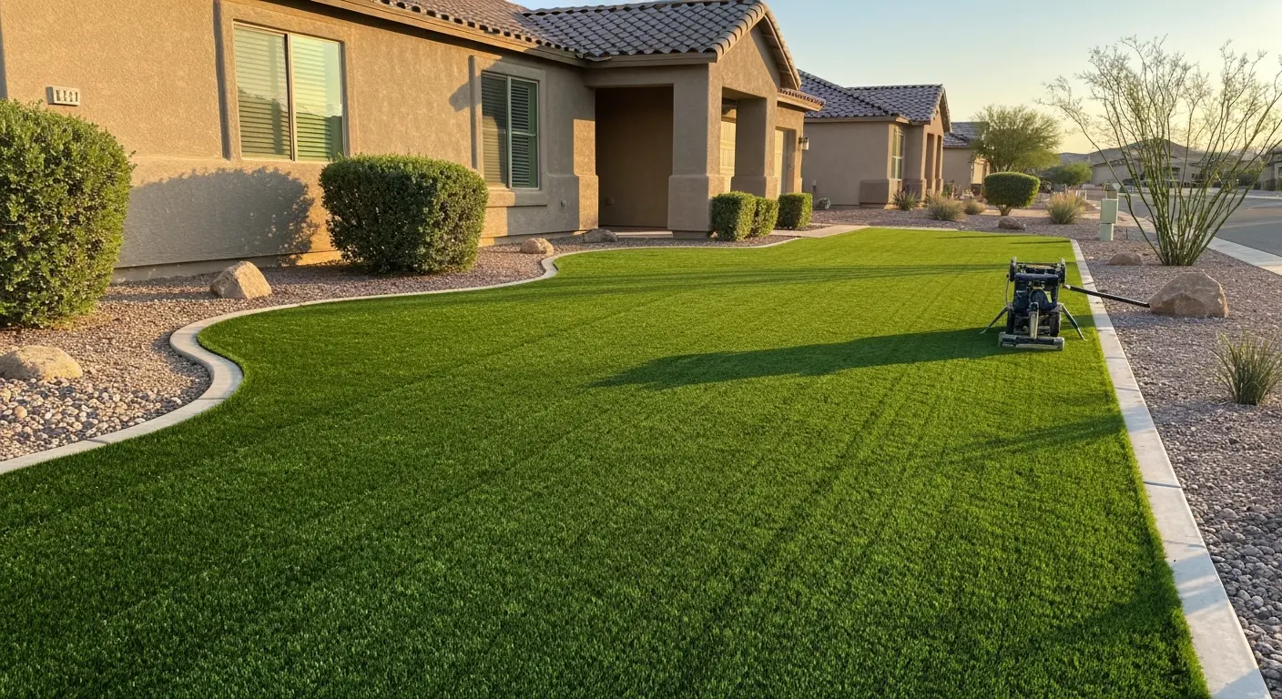 Artificial turf installation in Surprise