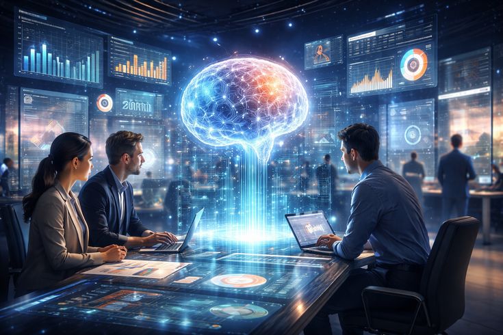 pink green and blue abstract painting