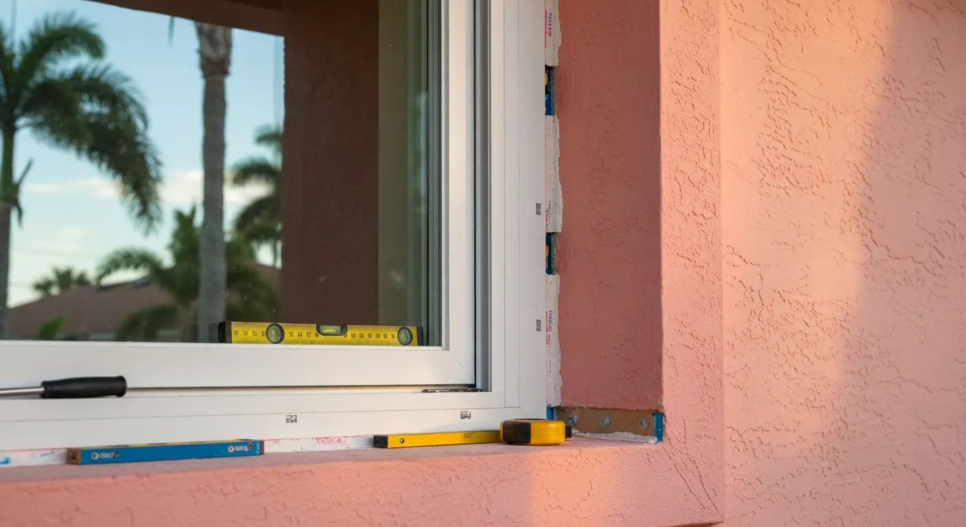 Impact window installation detail